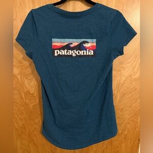 Patagonia Teal Crew Neck Tee